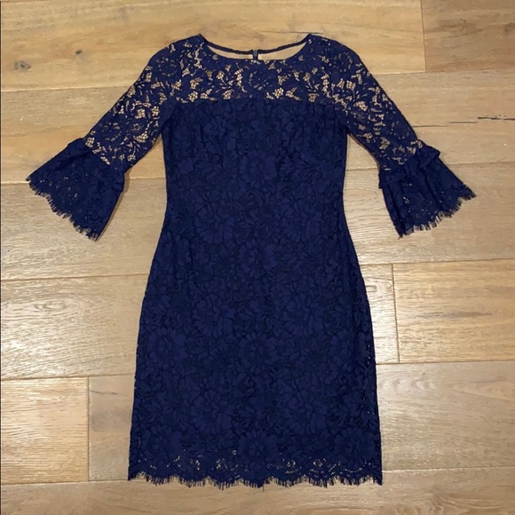 Lauren Ralph Lauren | Dresses | Ralph Lauren Navy Blue Lace Dress | Poshmark